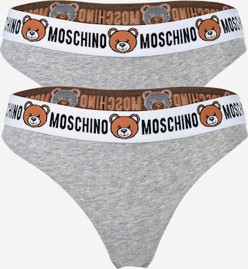MOSCHINO Thong in Grey: front