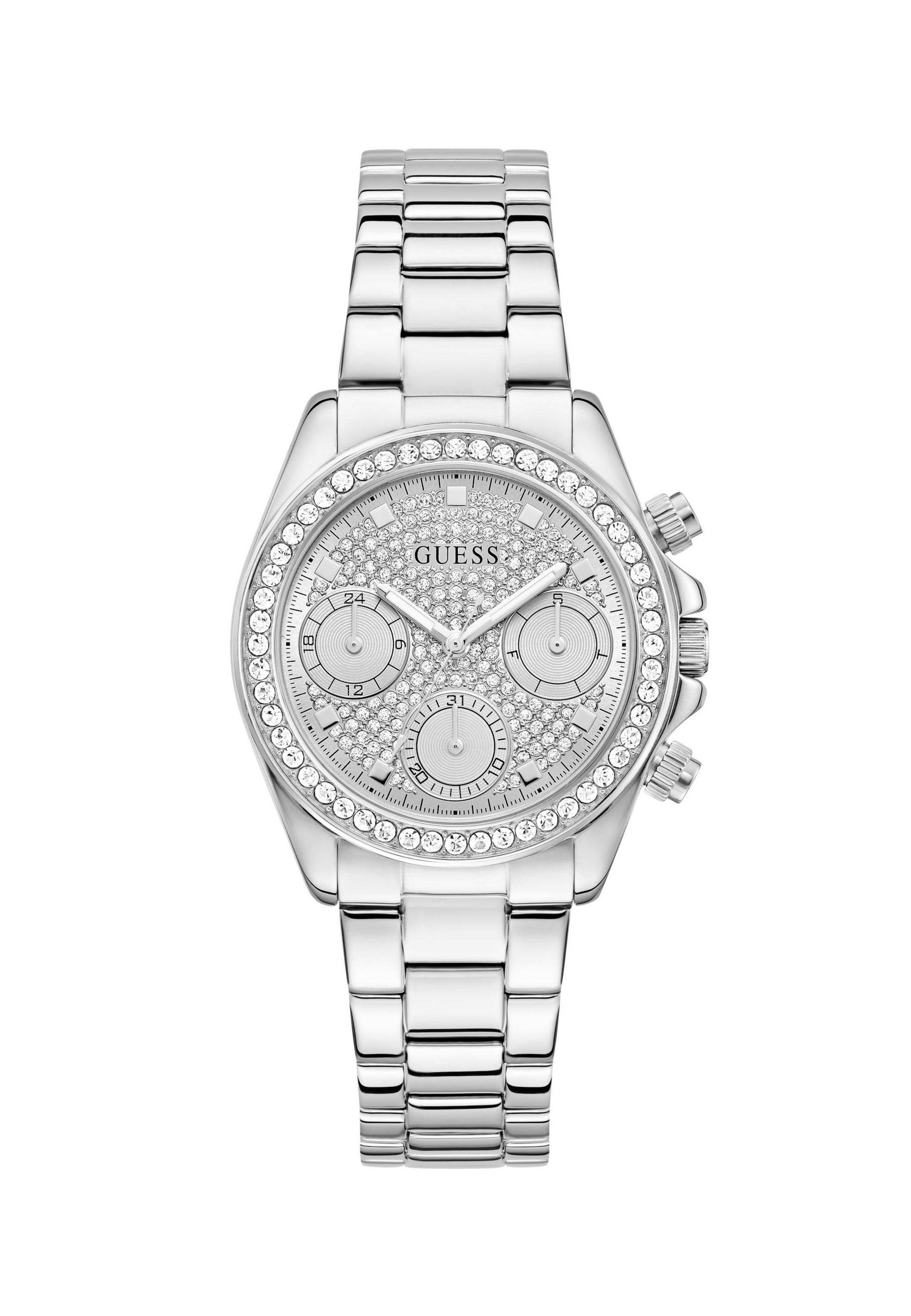 GUESS Analogt ur 'Victoria' i sølv, Produktvisning