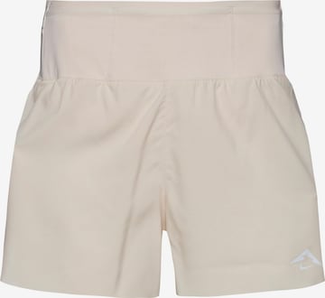 NIKE Regular Athletic Pants 'Trail DF' in Beige: front
