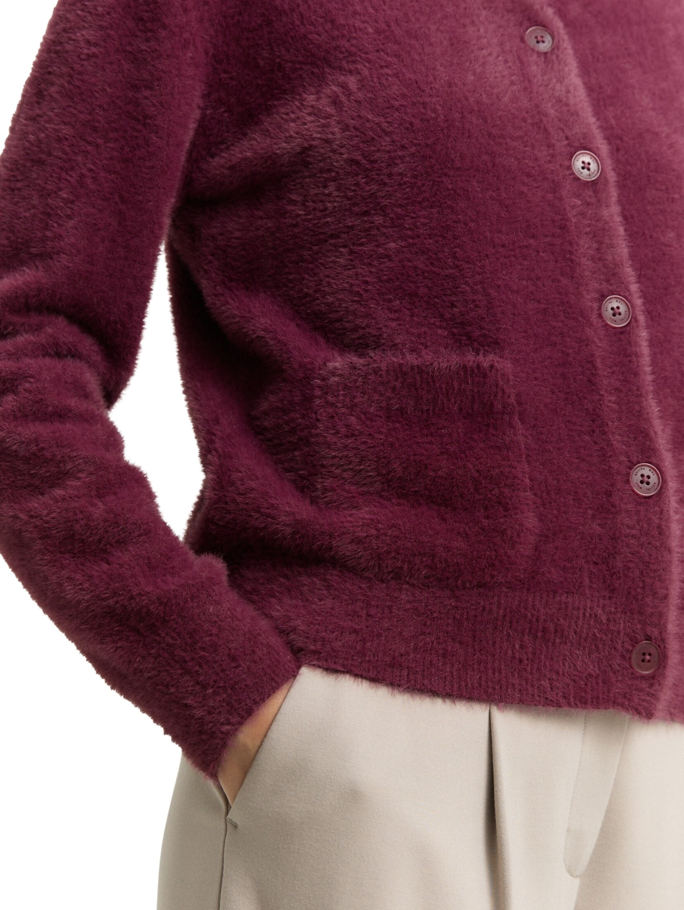 TOM TAILOR Gebreid vest in Rood