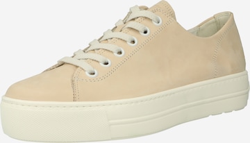 Baskets basses Paul Green en beige : devant