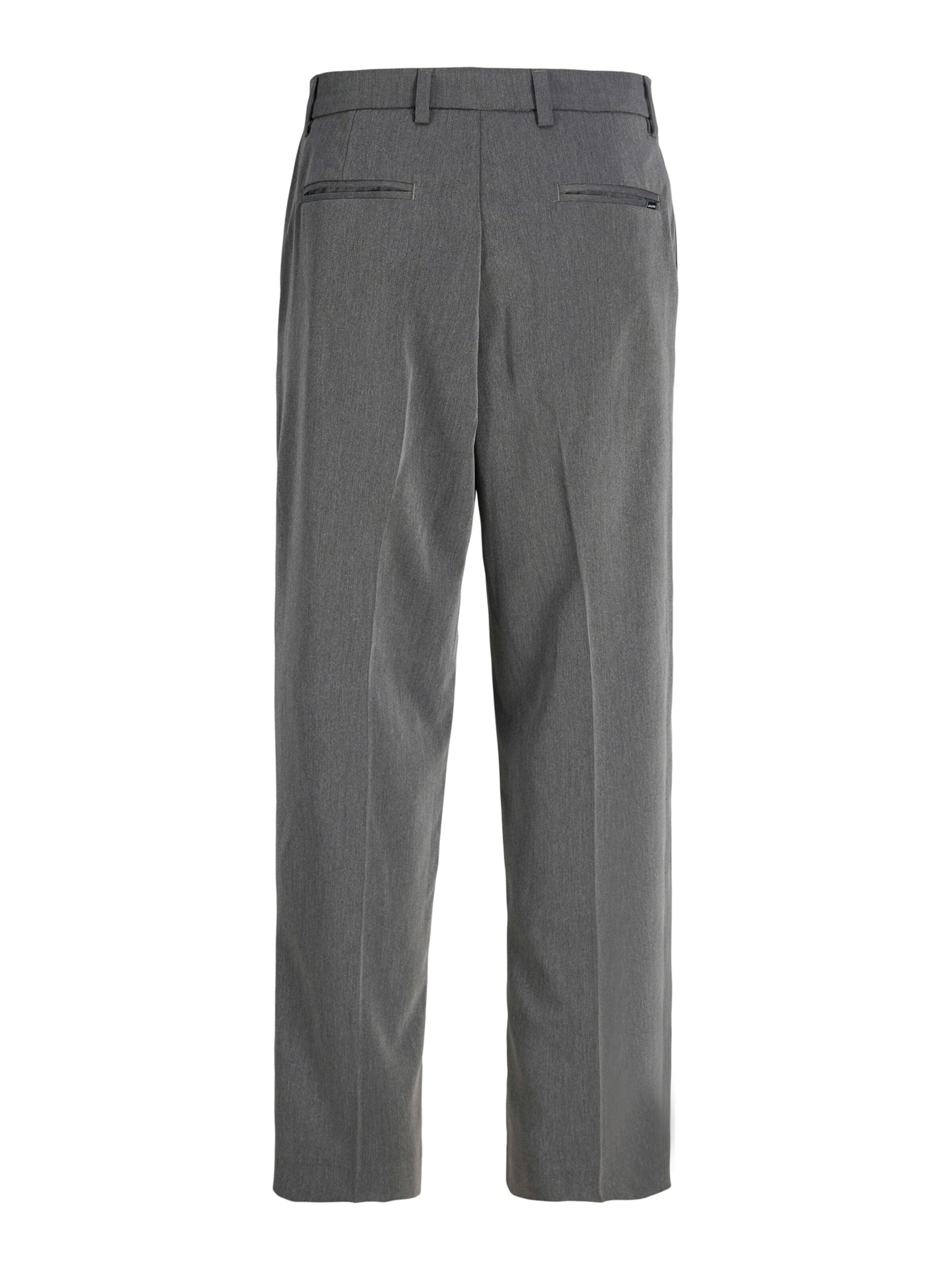 JACK & JONES Wide leg Trousers with creases 'JPSTBill' in Grey