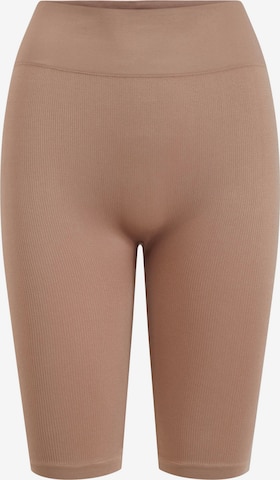 VILA Skinny Shorts 'Seamlie' in Braun: predná strana
