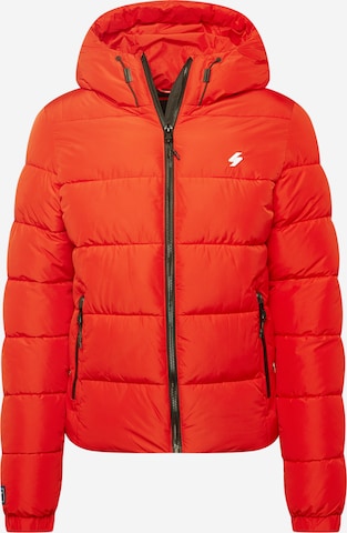 Veste d’hiver Superdry en rouge : devant