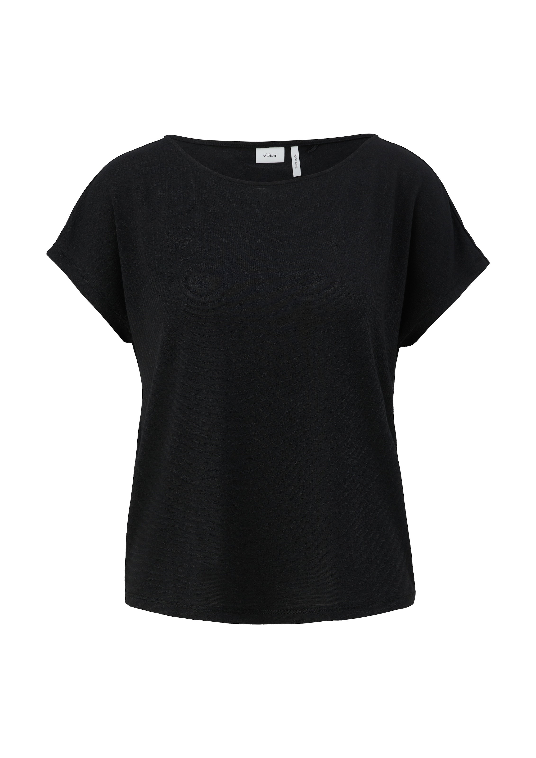 T-shirt s.Oliver BLACK LABEL en noir : devant