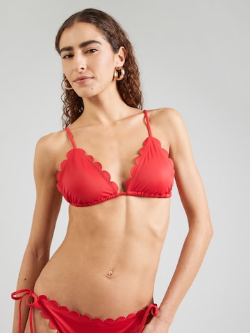 HUGO Triangel Bikinitop in Rood: voorkant