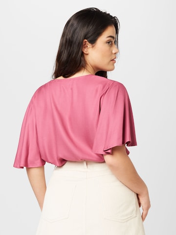 ONLY Carmakoma Bluse 'CHANTAL' i pink