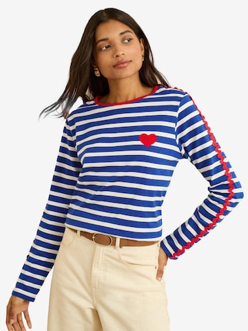 T-shirt love & roses en bleu : devant