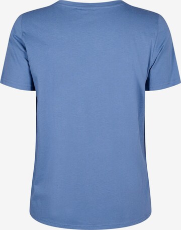 Zizzi Shirt 'VELIN' in Blau