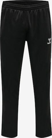 Hummel Regular Workout Pants in Black: front