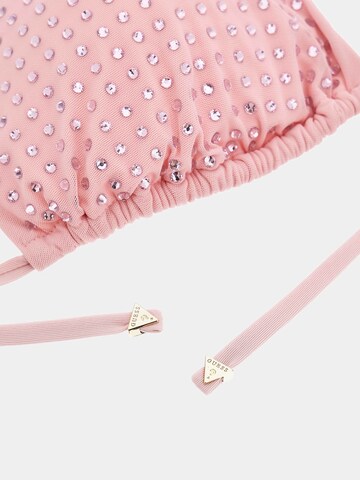 GUESS Triangle Bikini Top in Pink