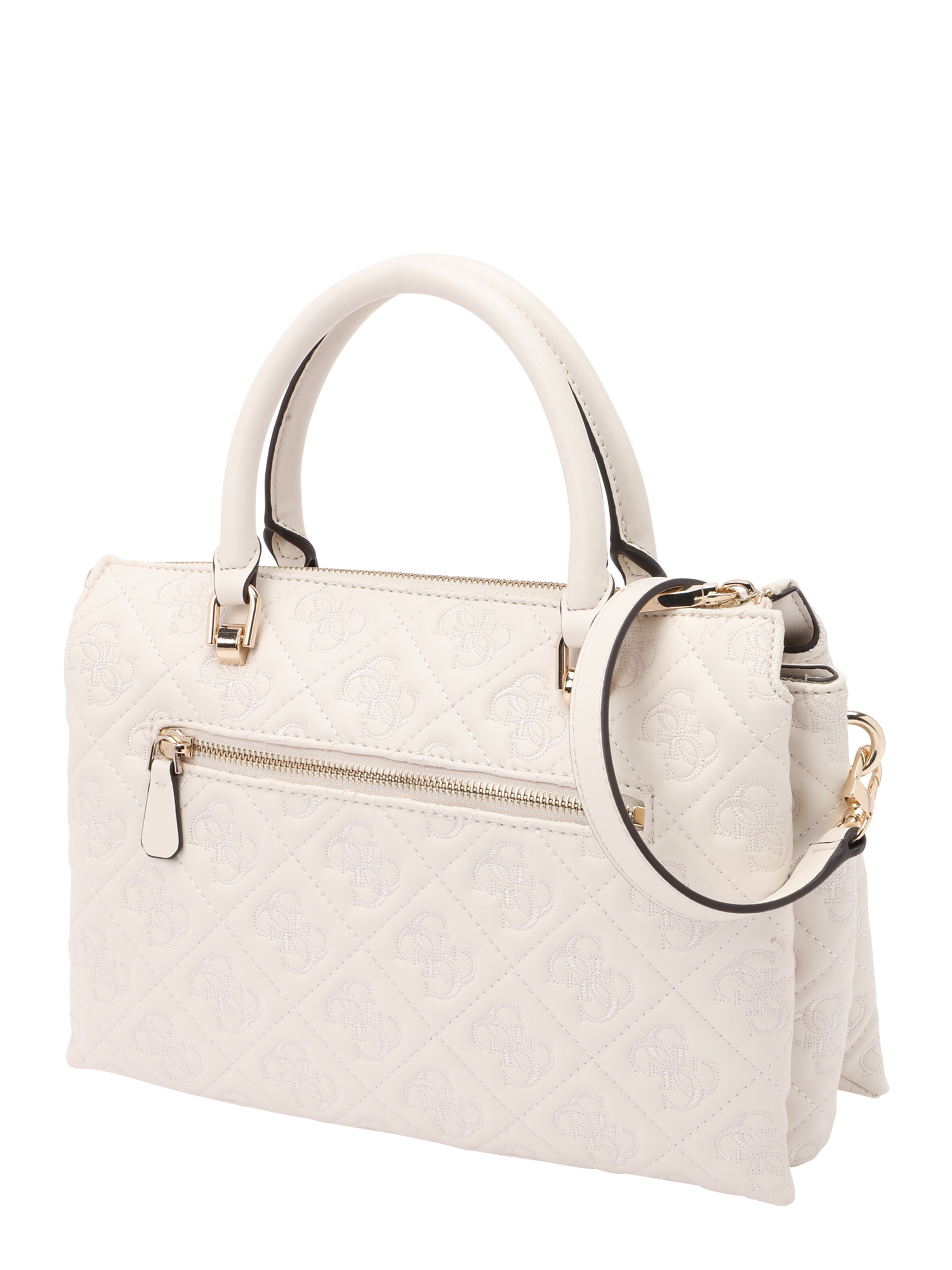 GUESS Handbag 'ADELASIA MULTI COMP SATCHEL' in White