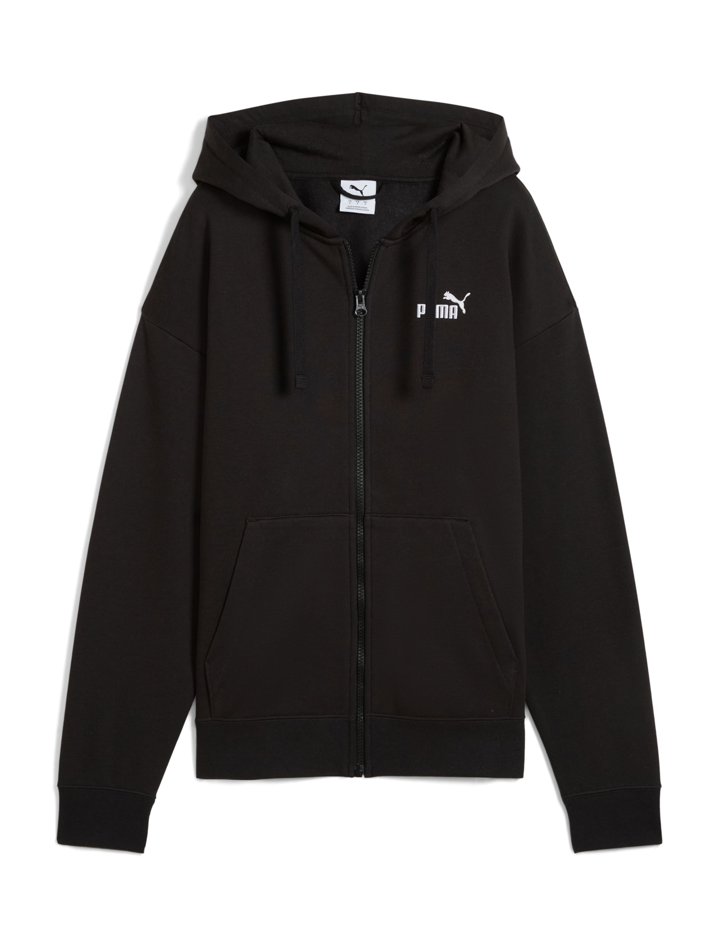 PUMA Αθλητική ζακέτα φούτερ 'Ess No. 1' σε μαύρο: μπροστά