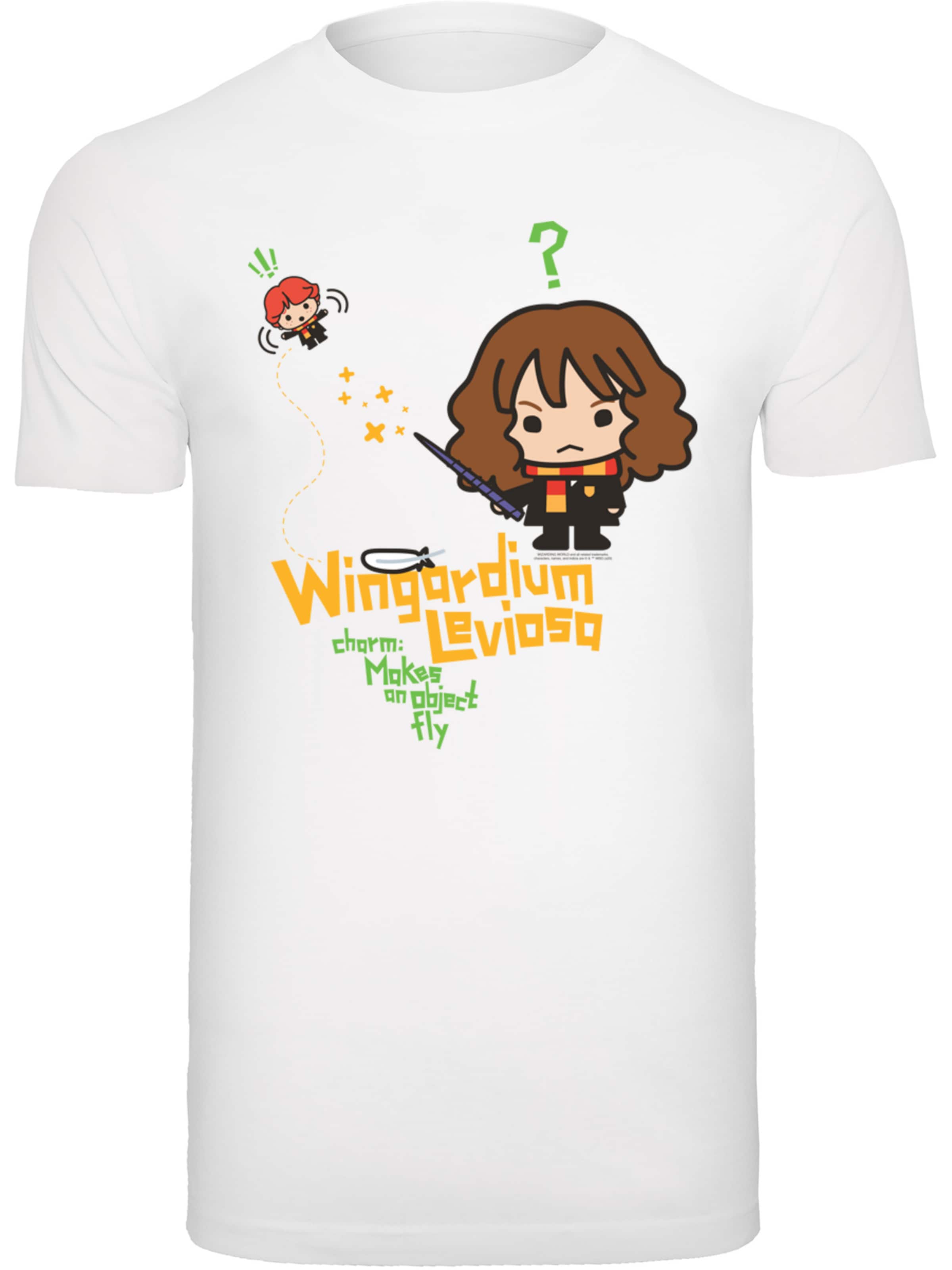 T-Shirt 'Harry Potter Hermione Granger Wingardium Leviosa Junior' F4NT4STIC en blanc : devant