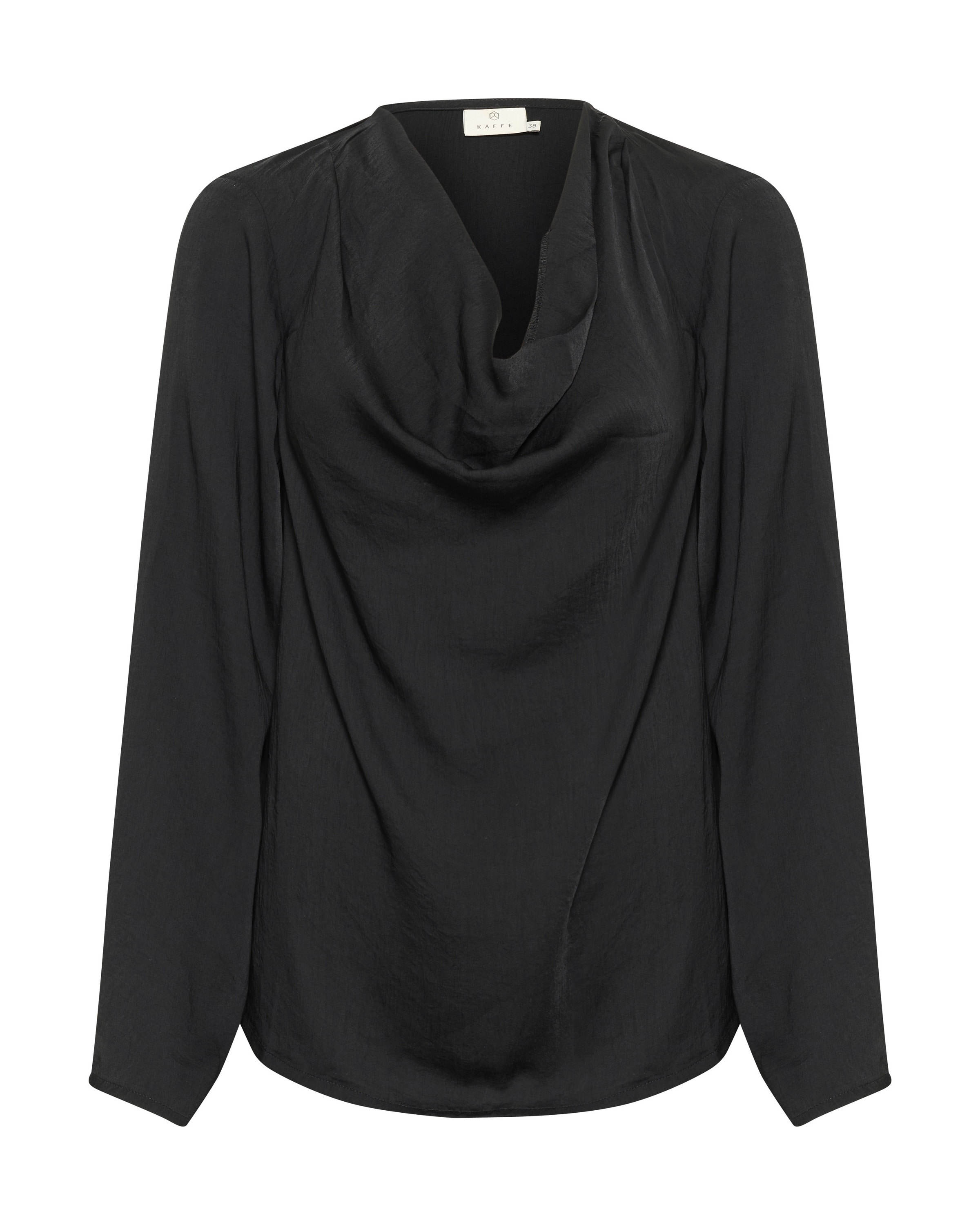 Kaffe Blouse 'Ariel' in Zwart: voorkant