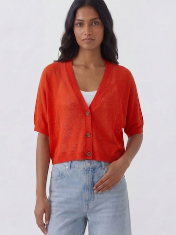 OUI Strickjacke in Rot: Vorderseite