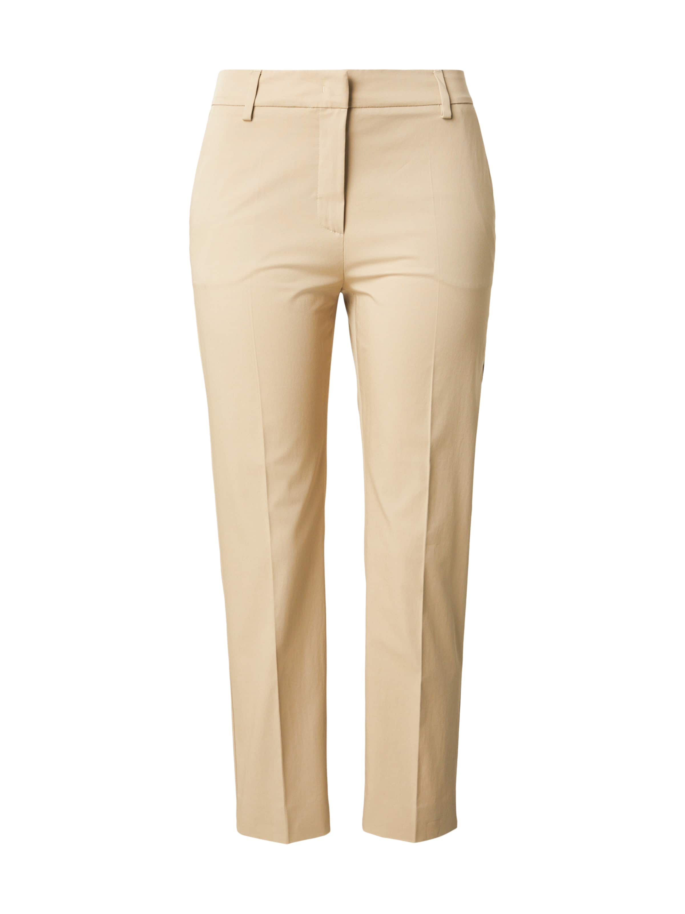 Weekend Max Mara Slimfit Hlače na rob 'CECCO' | bež barva: sprednja stran