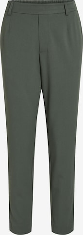 VILA Slim fit Pleat-Front Pants 'Varone' in Green: front