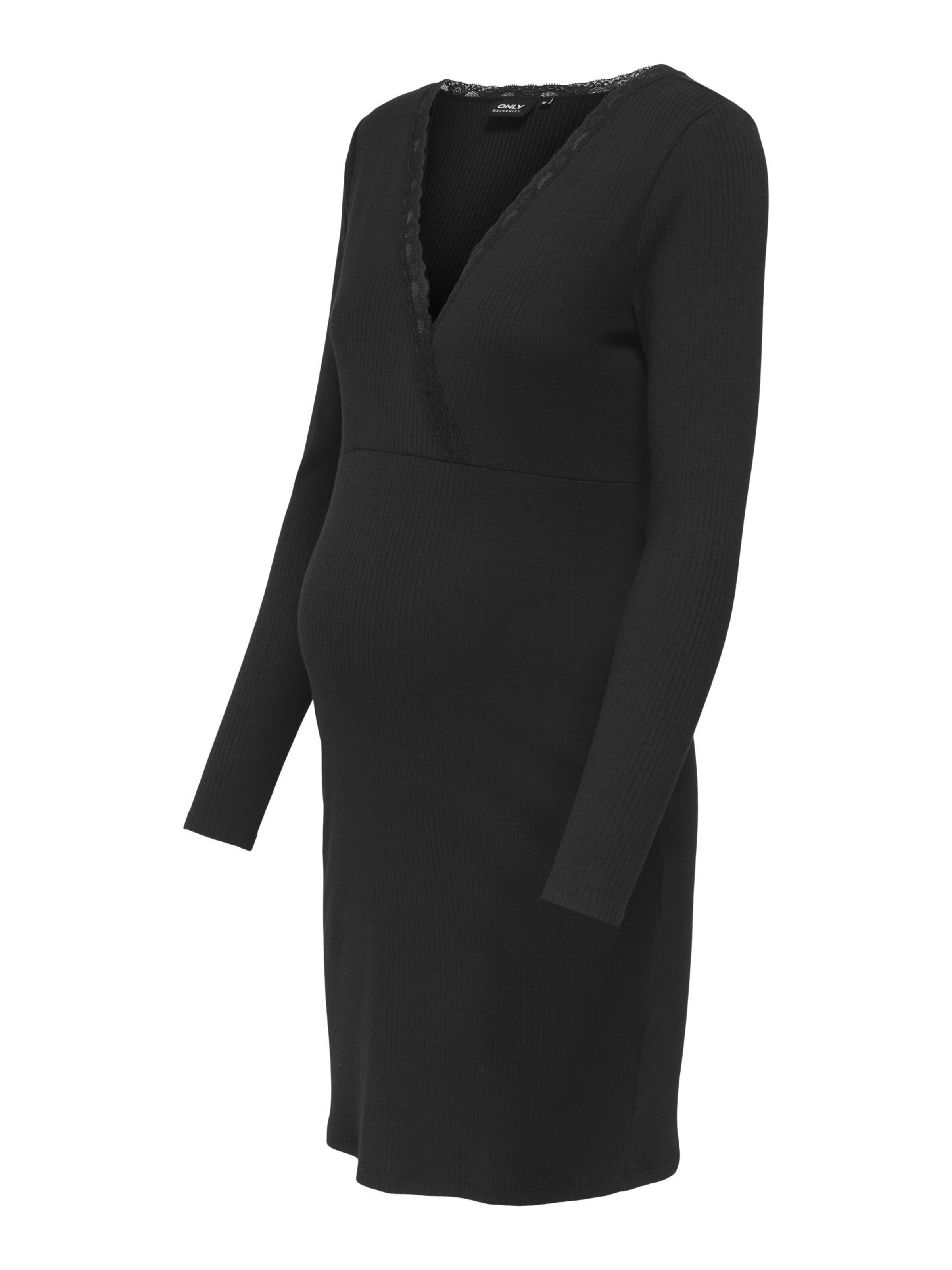 Only Maternity Jurk 'IPASS' in Zwart