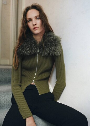 MANGO Knit Cardigan 'Bella' in Green