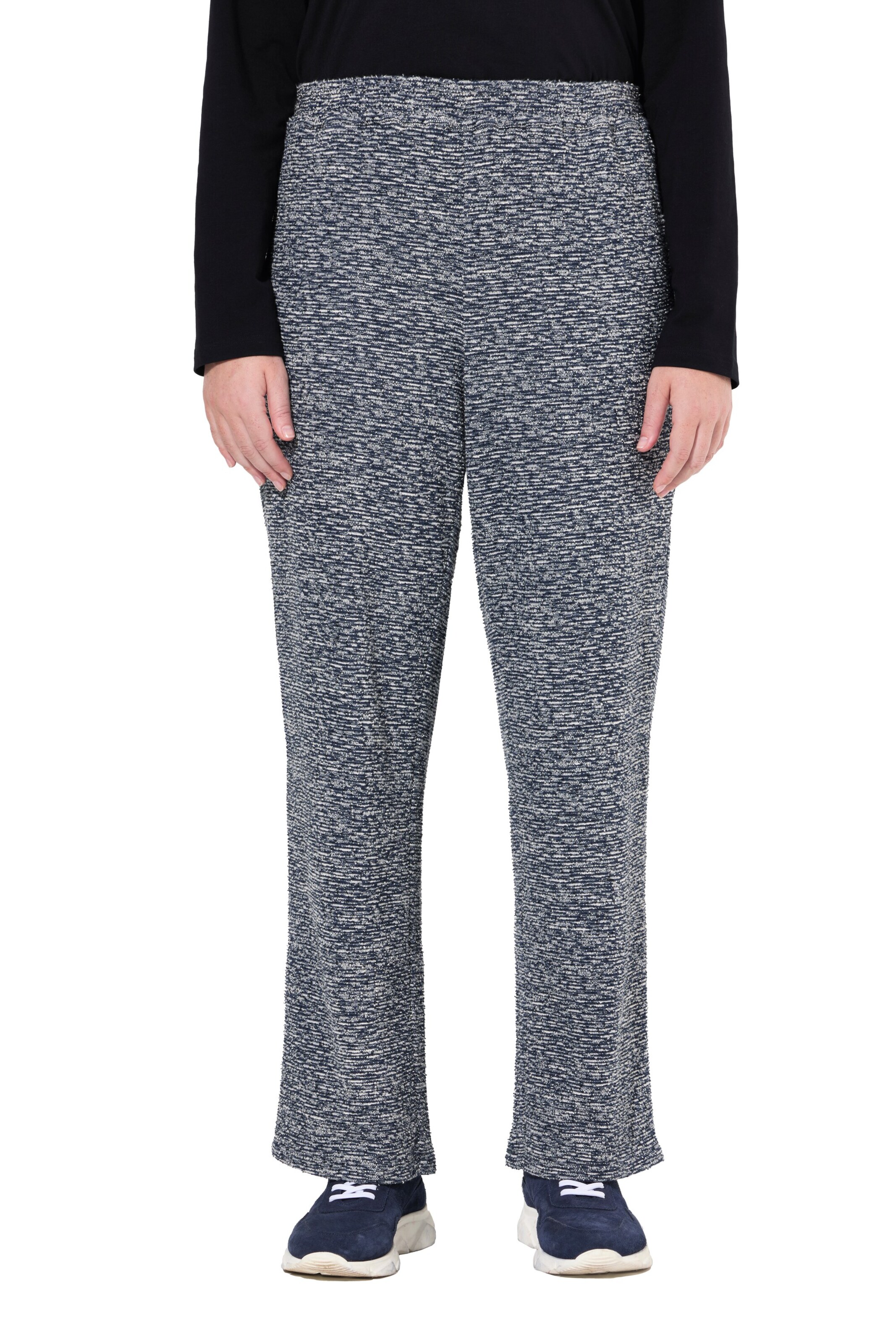 Ulla Popken Regular Broek in Blauw: voorkant