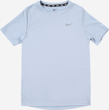 NIKETehnička sportska majica 'MILER' - plava boja: prednji dio