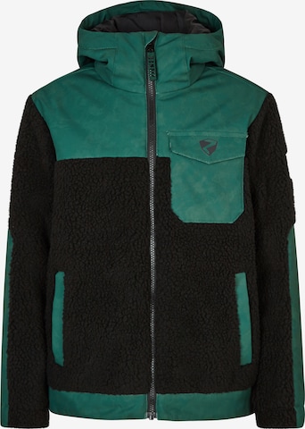 ZIENER Athletic Fleece Jacket 'Arjun' in Green: front