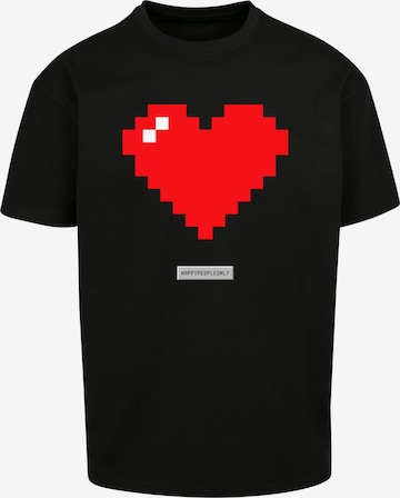 F4NT4STIC Shirt 'Pixel Herz' in Black: front