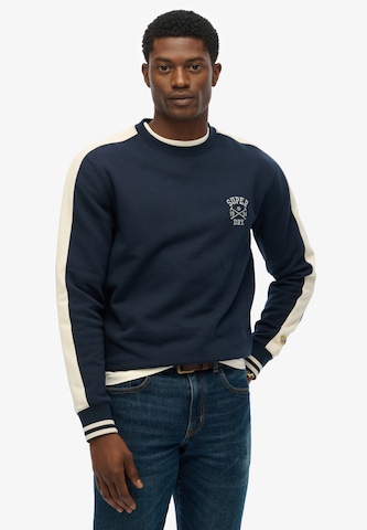 Sweat-shirt 'Athletic Club' Superdry en bleu : devant