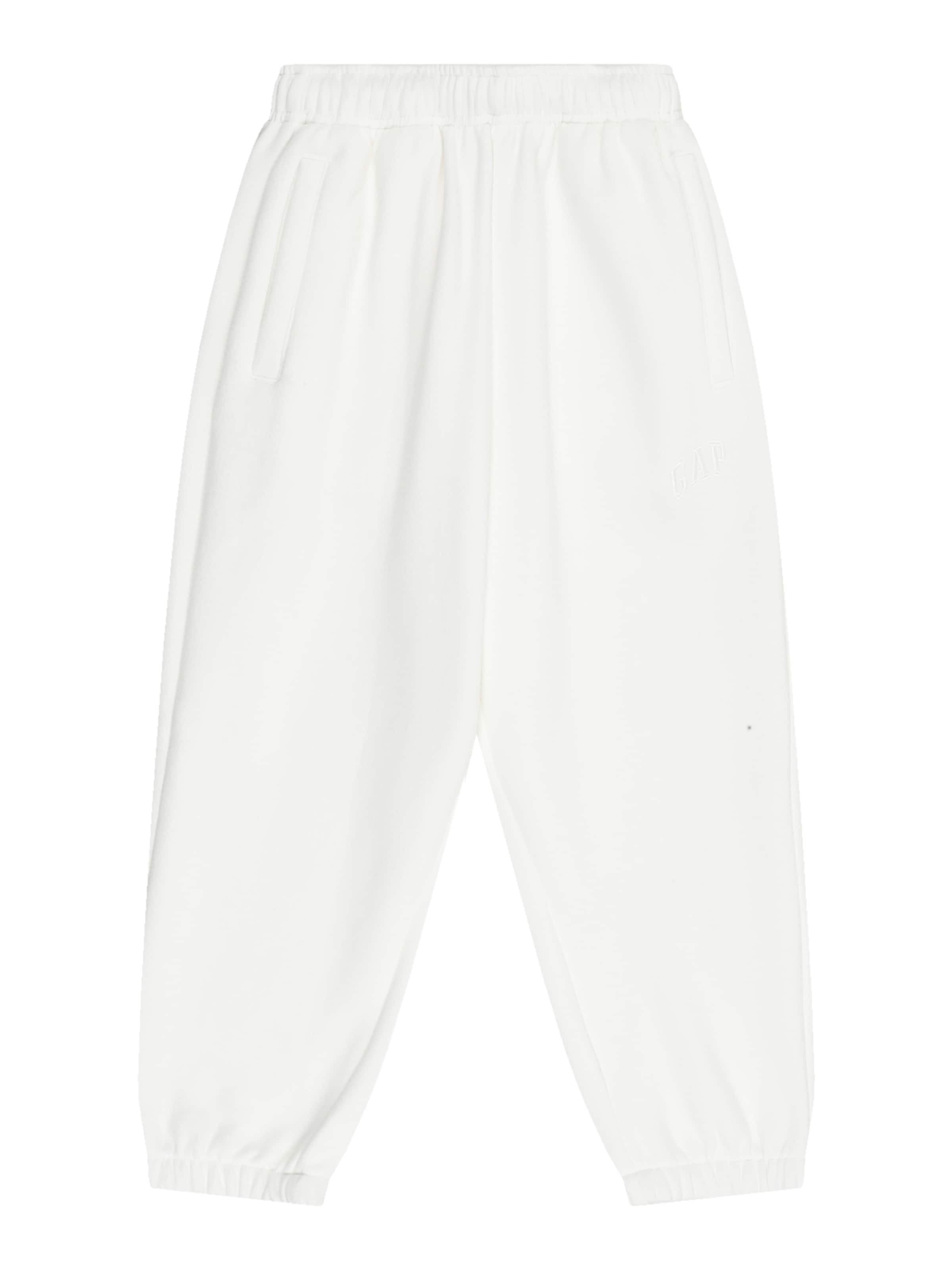 GAP Дънки Tapered Leg Панталон в бяло: отпред