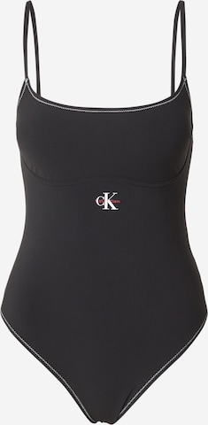 Calvin Klein SwimwearBustier Jednodijelni kupaći kostim - crna boja: prednji dio