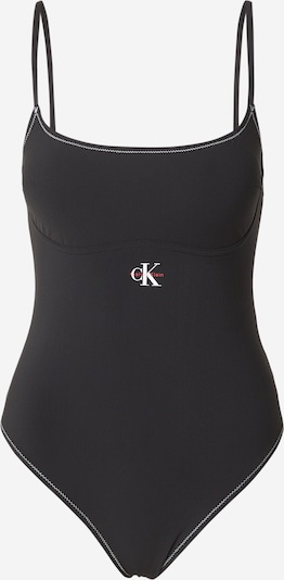 Calvin Klein Swimwear Uimapuku värissä kirkaanpunainen / musta / valkoinen, Tuotenäkymä