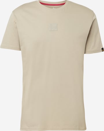 T-Shirt ALPHA INDUSTRIES en beige : devant