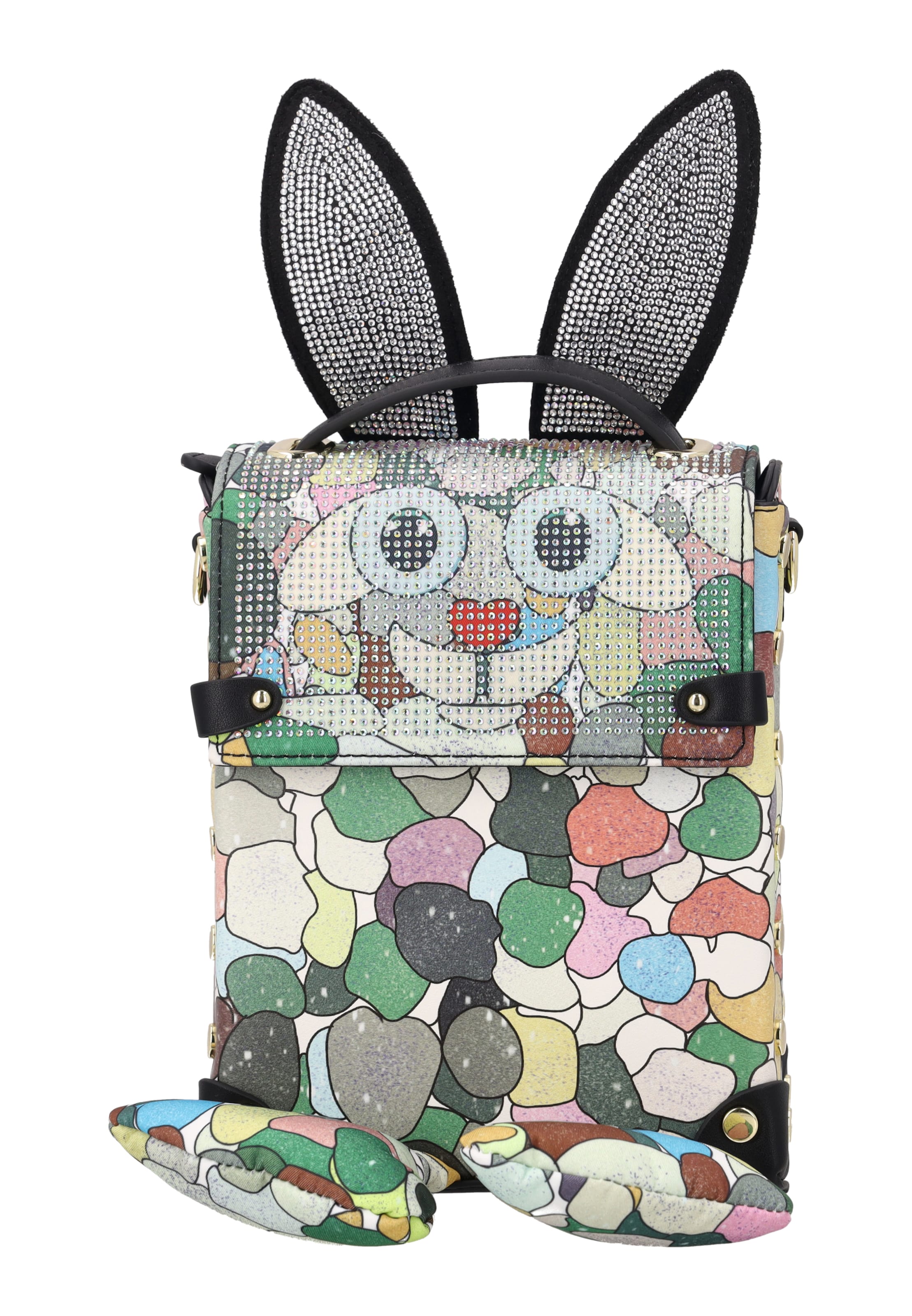 MYMO - Bolso de hombro 'Pop Eyetheme' en negro: frente