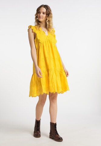 DreiMaster Vintage - Vestido de verano en amarillo