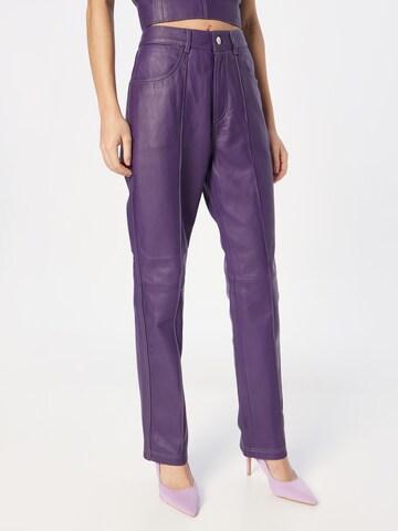 Regular Pantalon à pince 'Island' Hosbjerg en violet : devant