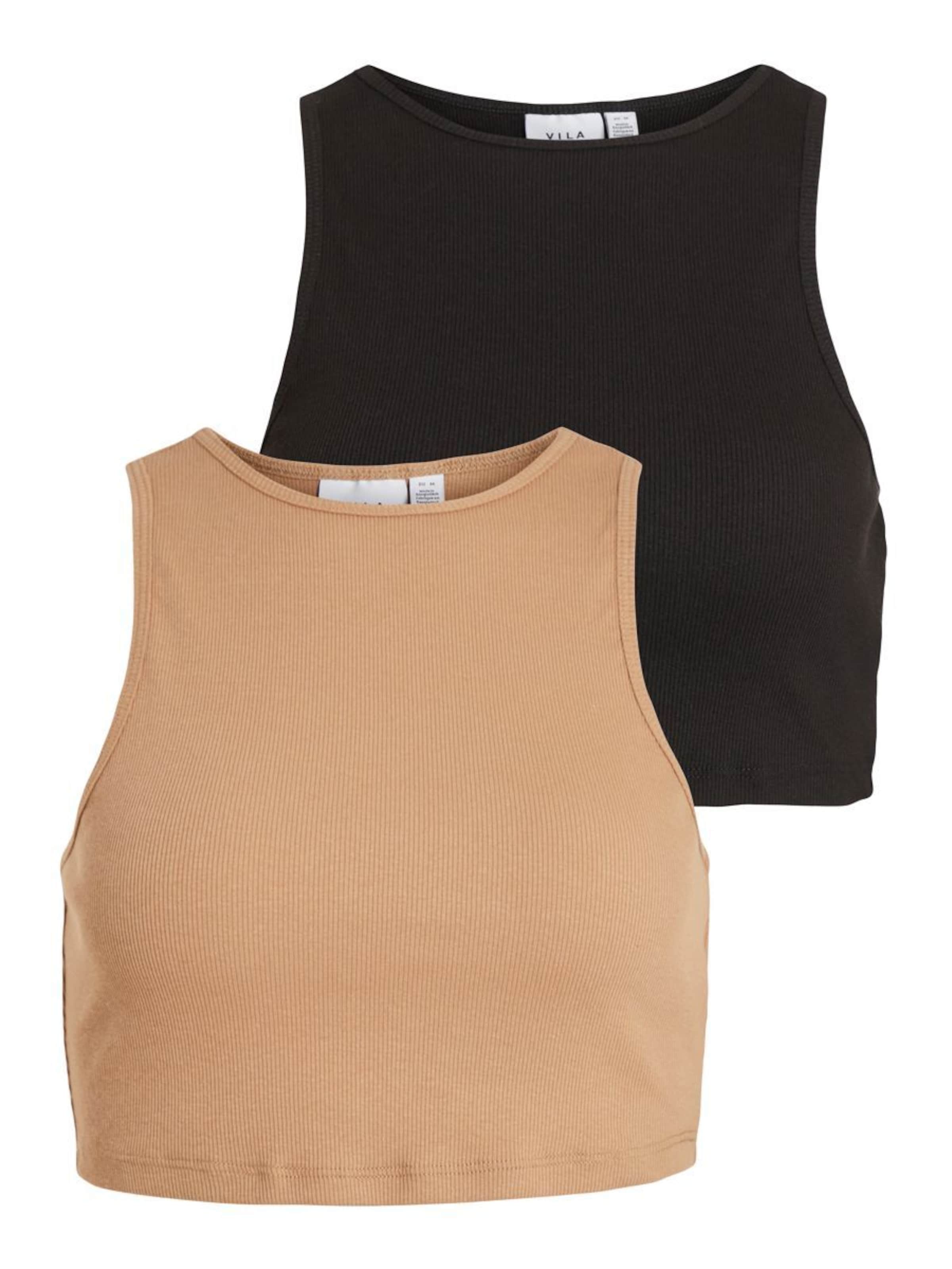 VILA Top in Brown: front