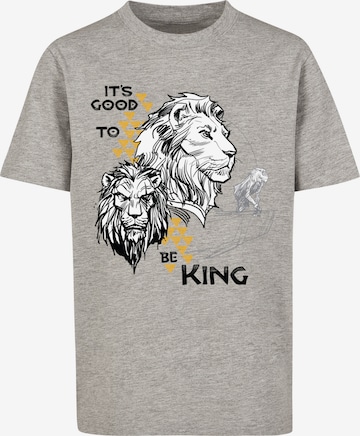 F4NT4STIC Shirt 'Disney König der Löwen Movie It's Good To Be King' in Grey: front