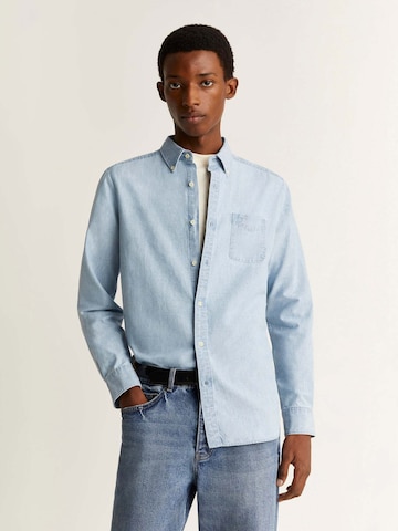Scalpers Comfort Fit Skjorte 'New Forest' i blå: forside