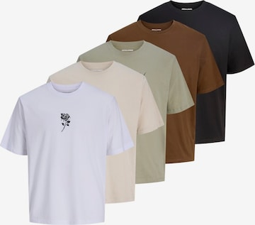 JACK & JONES - Camisa 'JJWOLFIE' em bege: frente