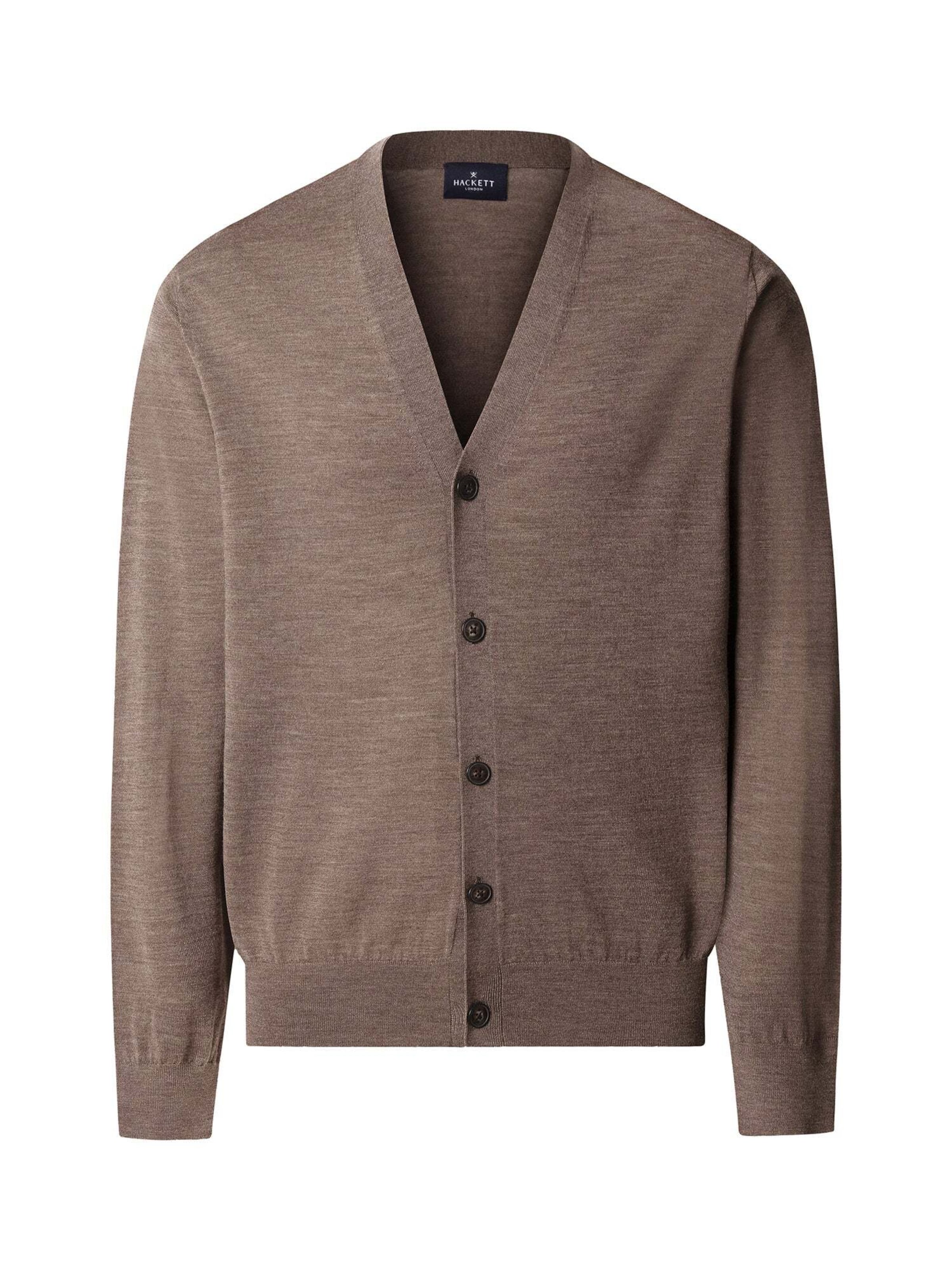 Hackett London Strickjacke 'ESS' in Beige: Vorderseite