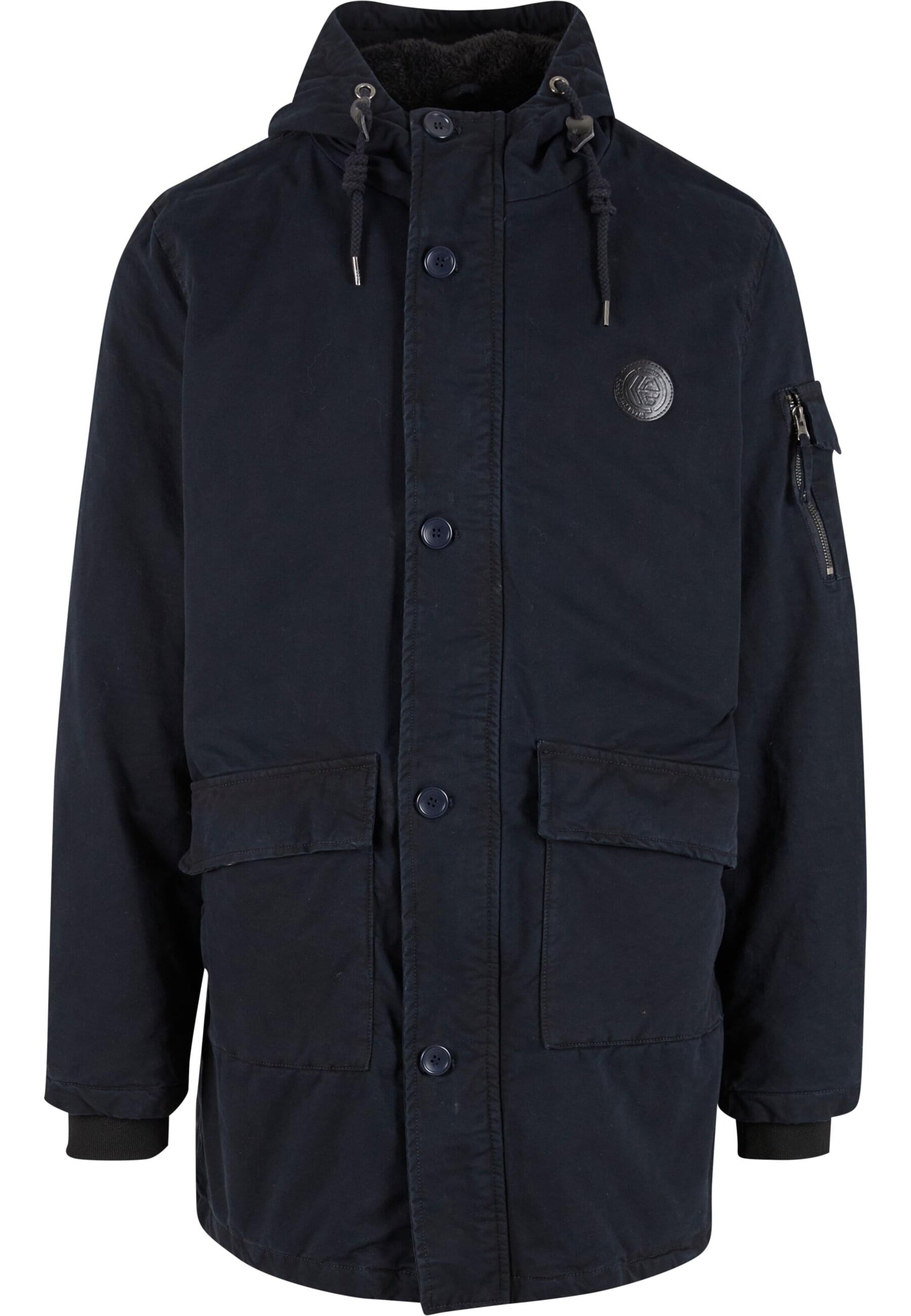 INDICODE JEANS Přechodová parka 'Idahoe' – modrá: přední strana