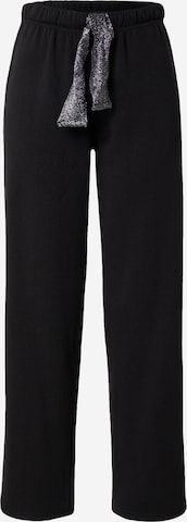 PIECES Wide leg Pants 'PCCHILLI' in Black: front