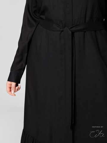Guido Maria Kretschmer Curvy Sukienka koszulowa 'Polly' w kolorze czarny