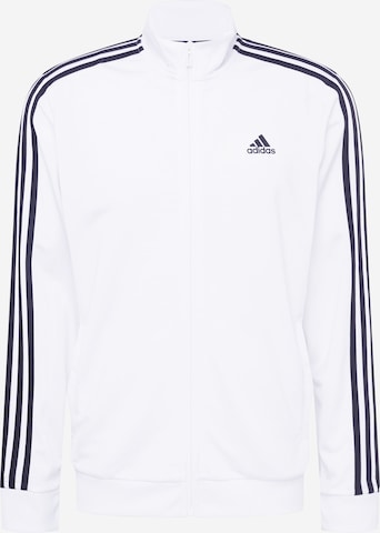 Jachetă de trening 'Essentials Warm-Up 3-Stripes' de la ADIDAS SPORTSWEAR pe alb: față