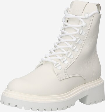 Bottines à lacets 'Frankie June' Nubikk en blanc : devant