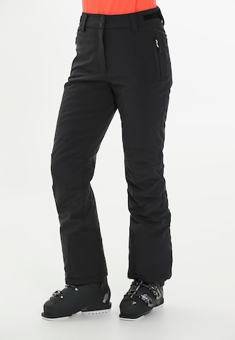 Whistler Regular Outdoor Pants 'Doom' in Black: front