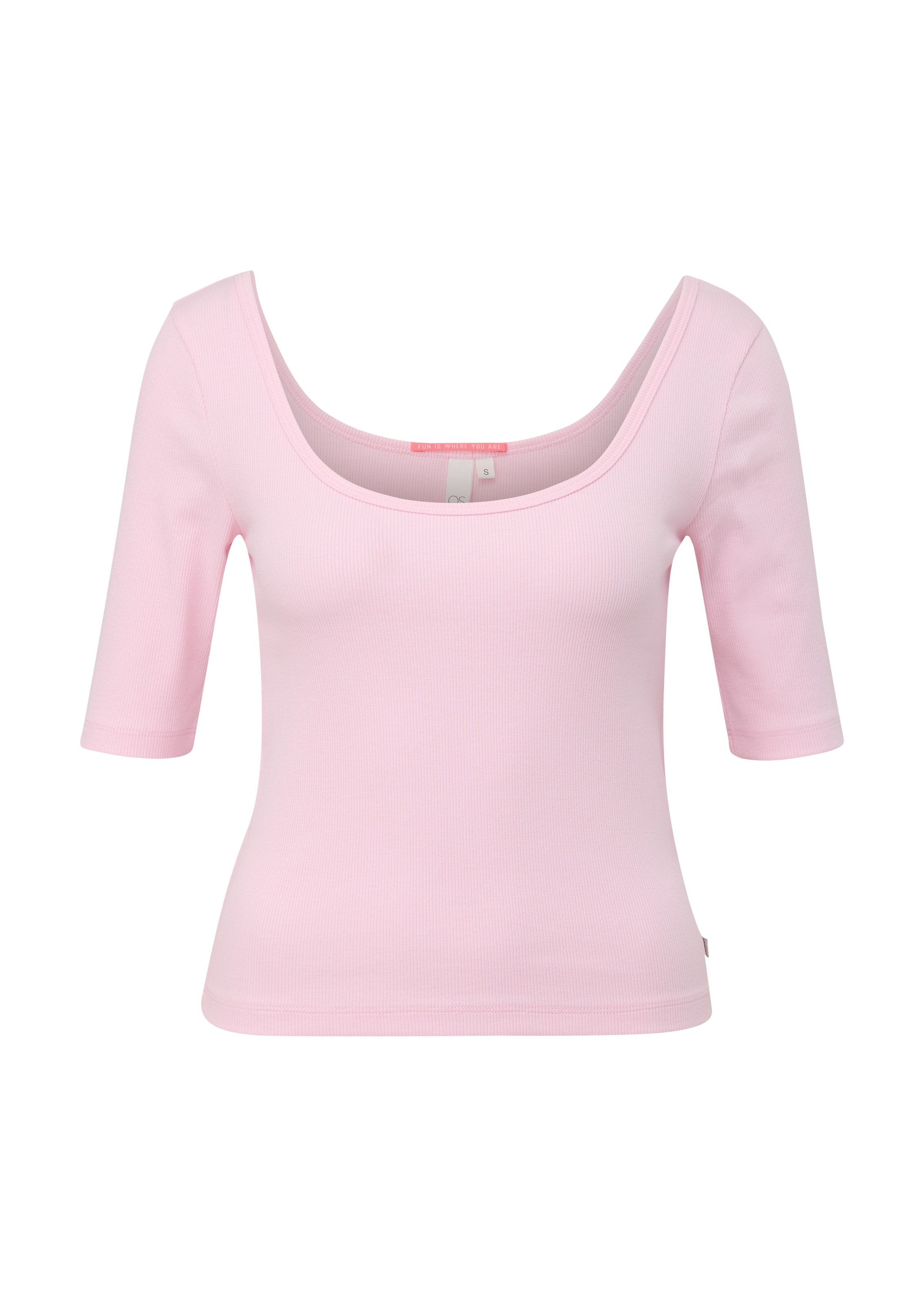 T-shirt QS en rose : devant