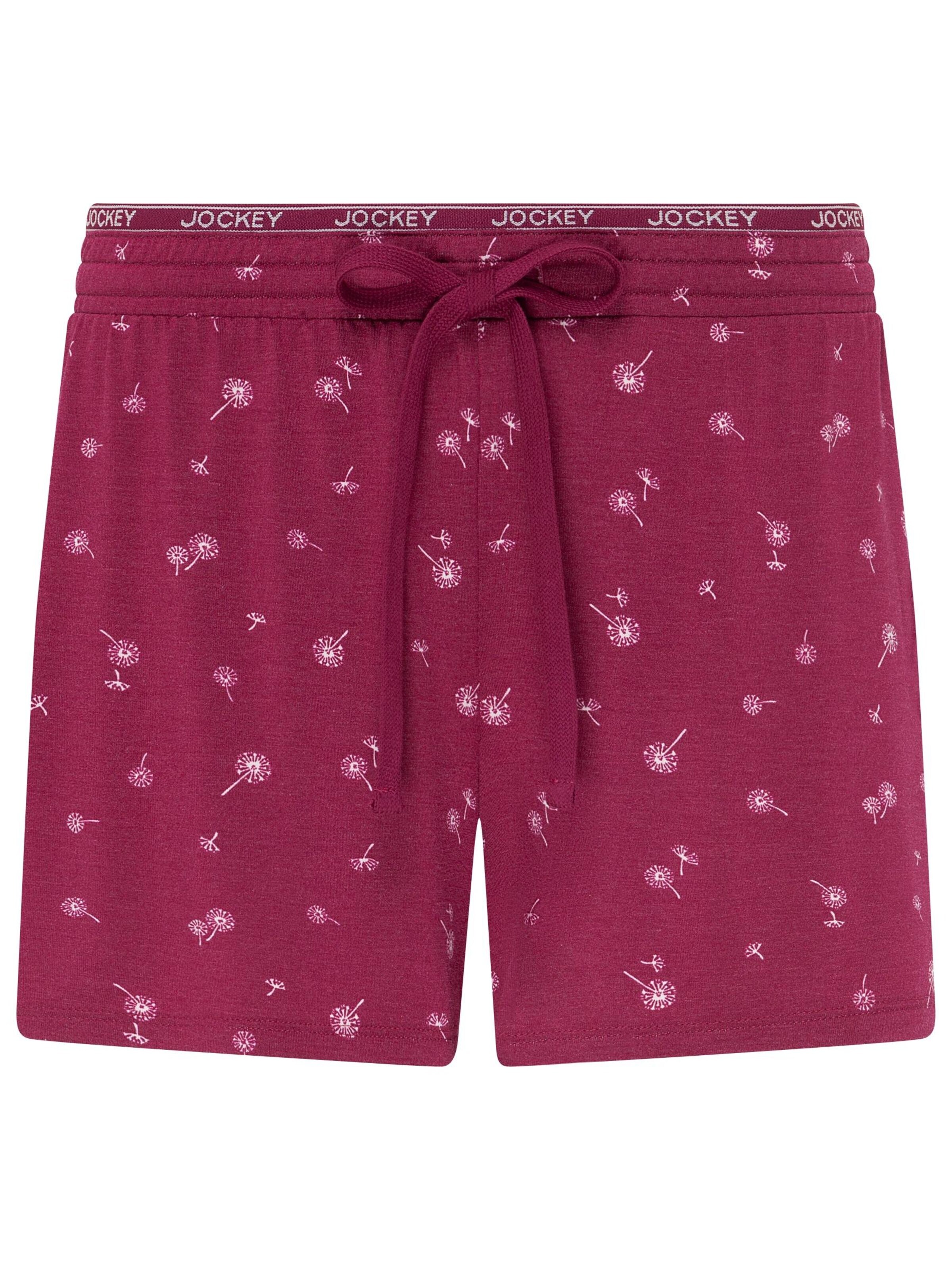 JOCKEY Loose fit Pants 'Soft Touch Luxe Short' in Red