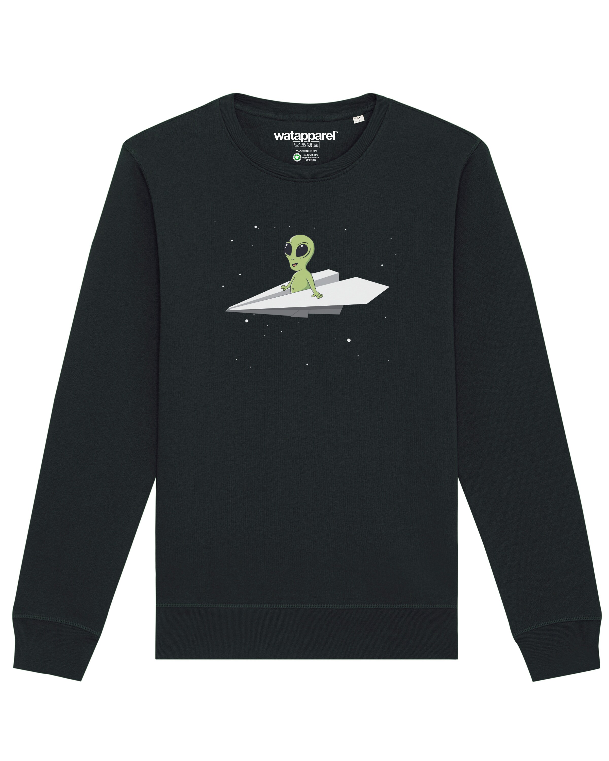 Watapparel Sweatshirt in Zwart: voorkant